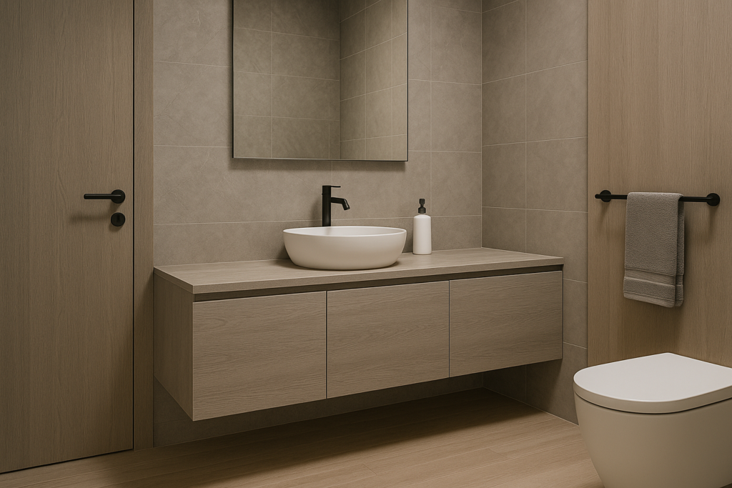 グレイッシュ、木目、マットな設備も採用可能